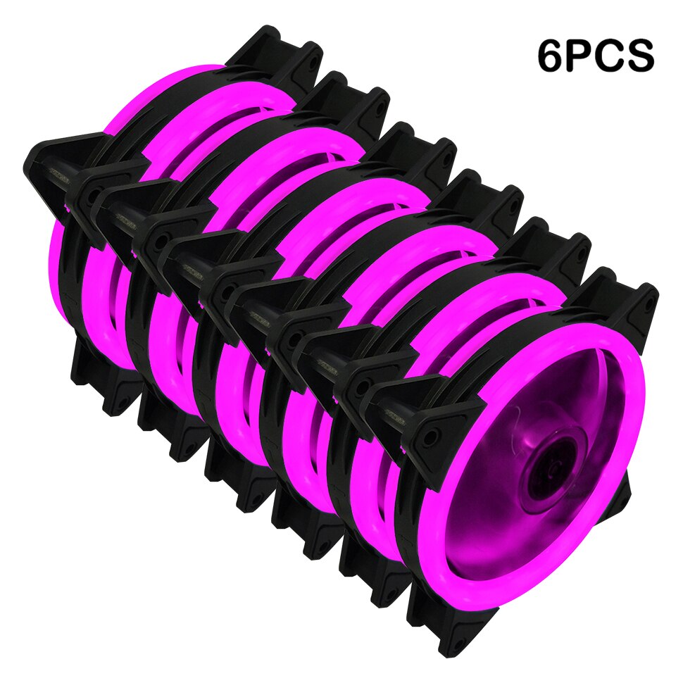 Redstorm cooler fans computer fan cooling 120mm case fan pc case cooler master rgb køling computer fans til computer pc: 6 stk lyserød farve