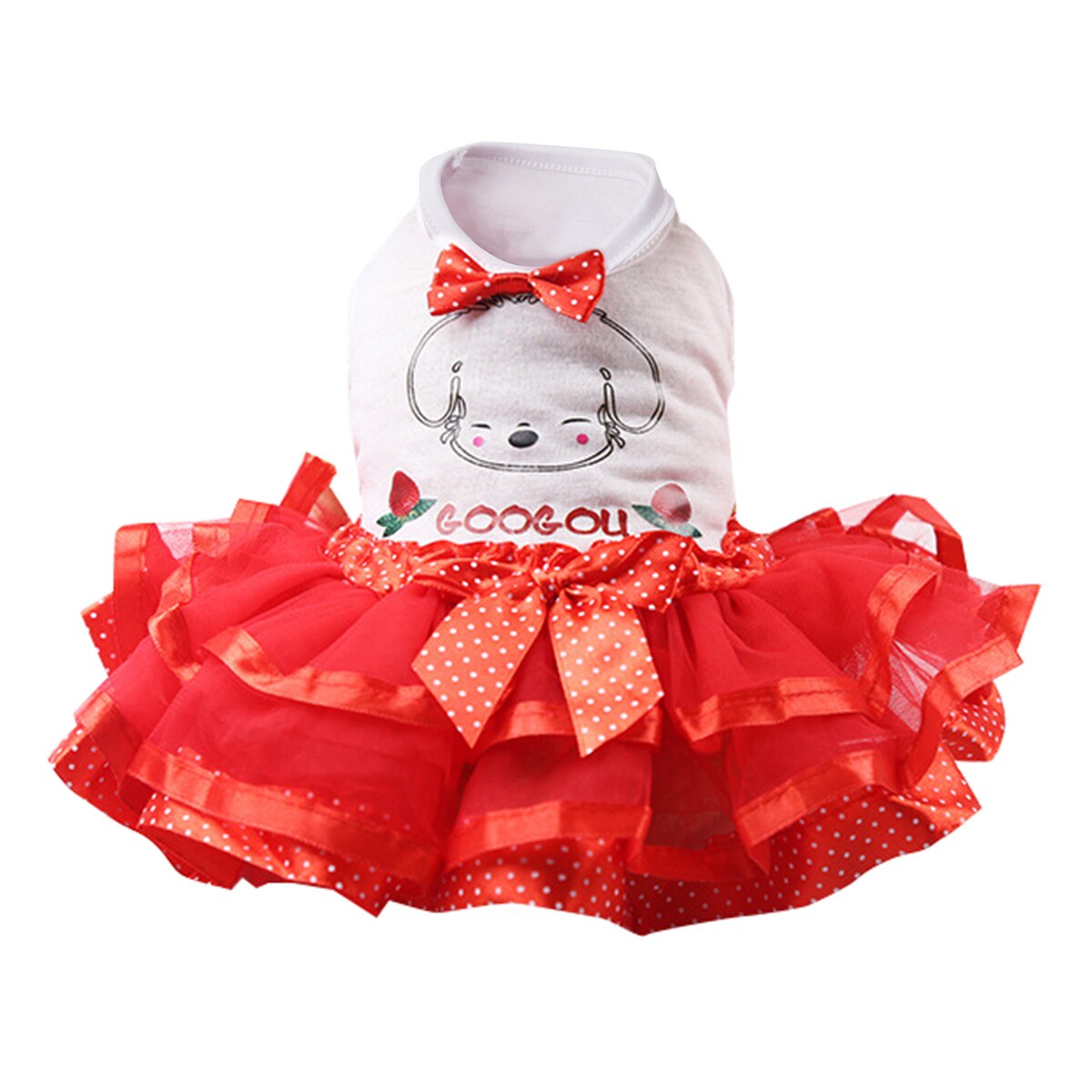 Vestido con falda y tutú para perros y gatos pequeños, ropa para cachorros,: XS