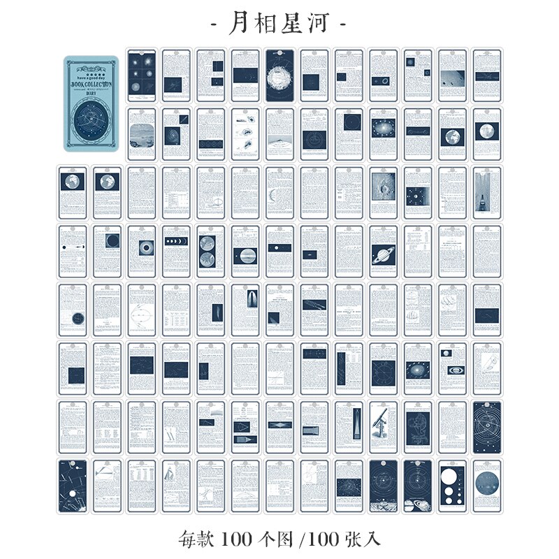 100 pcs/lot old-fashioned material paper DIY decorative collage scrapbook diary photo album material craft supplies retro label: E