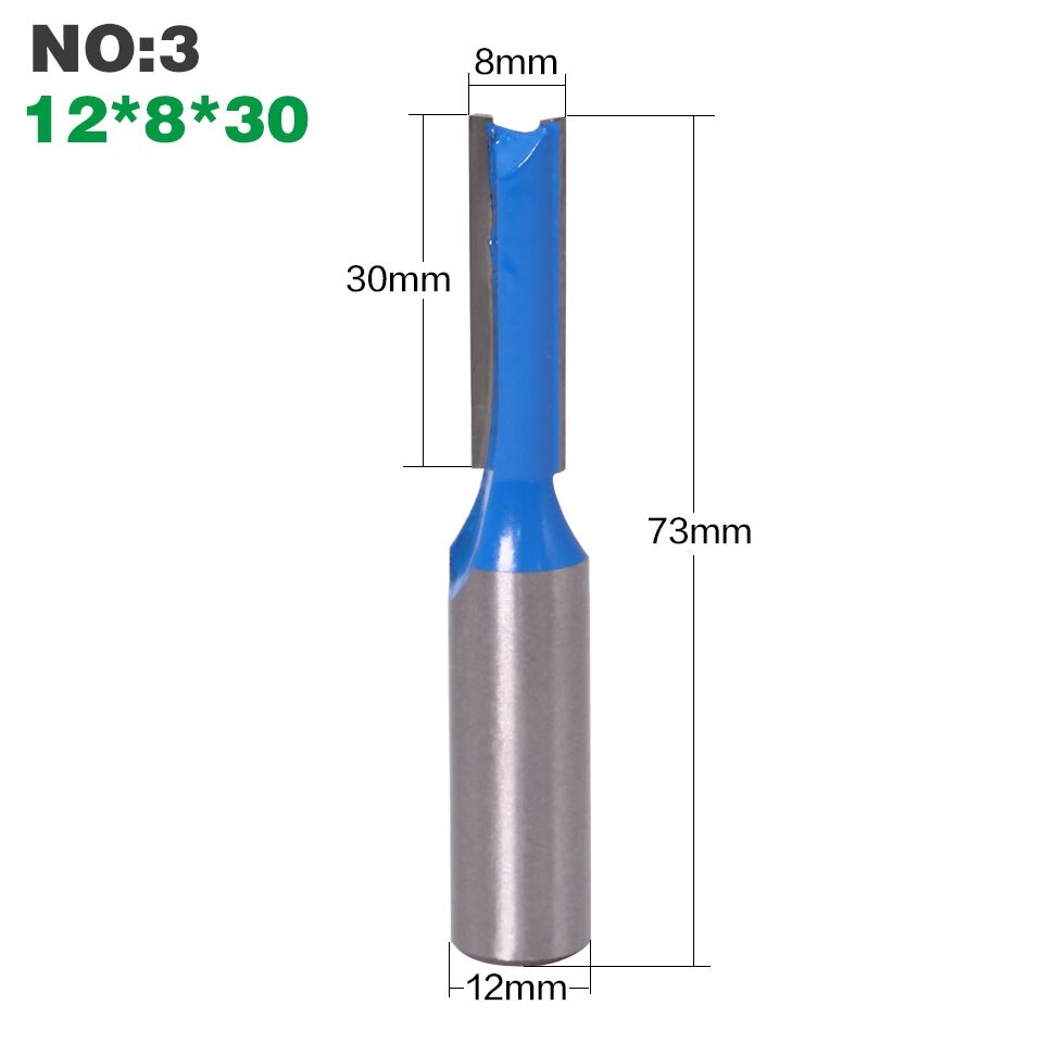 1pc 12mm Shank Double Flute Straight Bit Milling Cutter for Wood Tungsten Carbide Router Bit Woodwork Tool