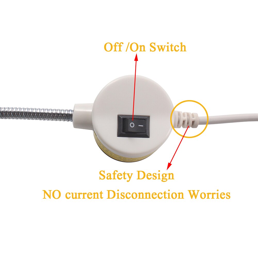 Super Bright 14/18 LED Sewing Machine Light Gooseneck Work Lamp with Magnetic Mounting Base for Lathes Drill Presses Workbenches