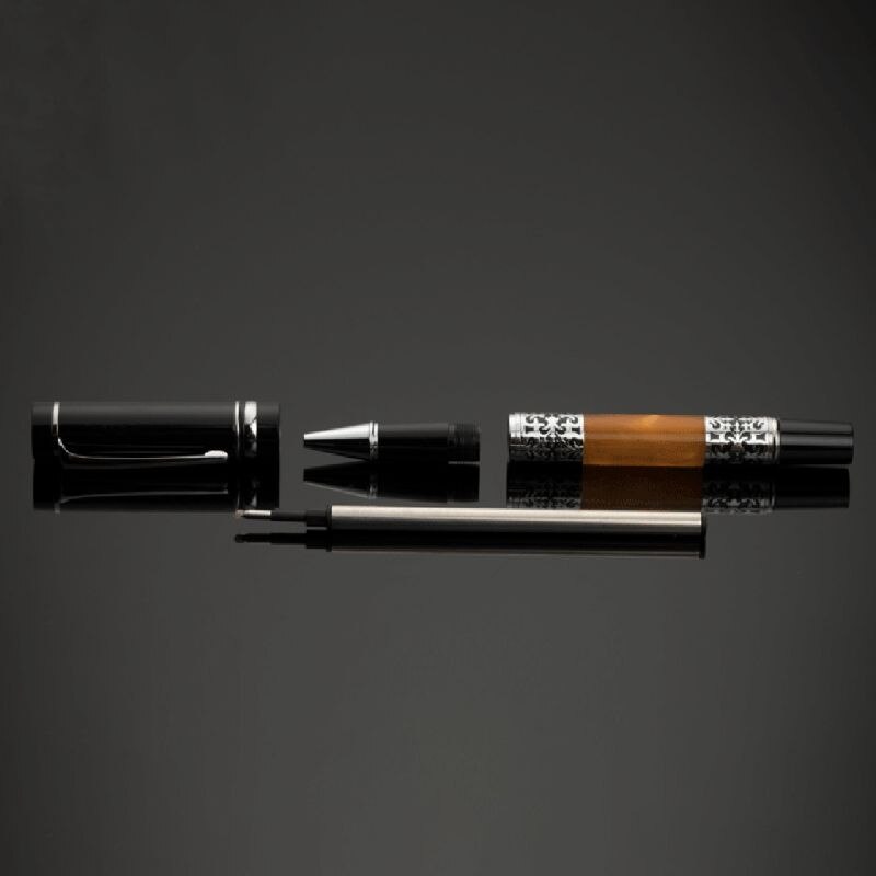 0.5mm Metal Ballpoint Pen Acrylic Marble Roller Ball Luxury Signature Writing Pens Office Stationery