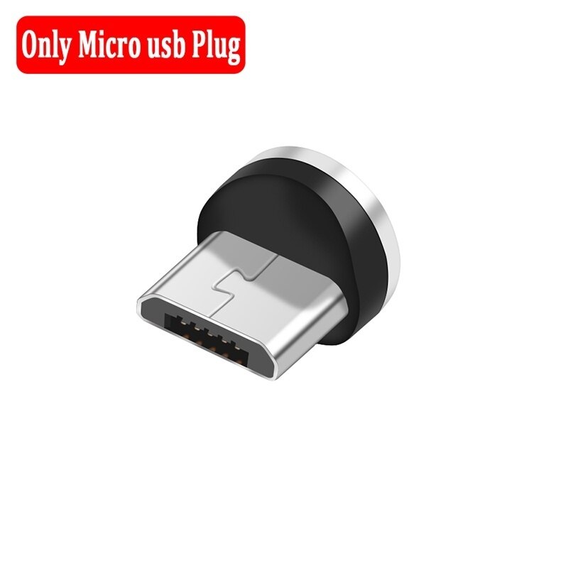 Cabo magnético tipo c micro usb c plugues de carregamento rápido telefone microusb tipo-c ímã carregador plug para iphone xr redmi k20 pro: Only Micro USB Plug