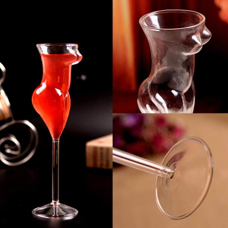 Female body Champagne Wine Glass Goblet Beauty Body Cocktail Glass for Bar and Club Funny Wine Glass #1