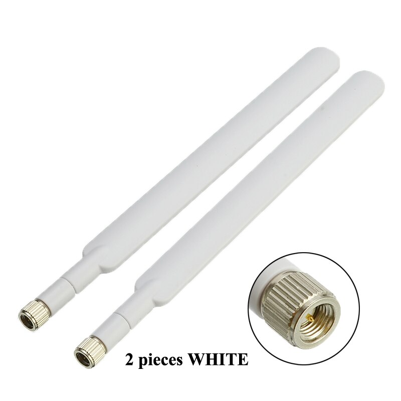 2 stk trådløs router antenne 4g lte eksterne antenner sma han til huawei  b593 e5186 b315 b310 cpe routere antenne 698-2700 mhz: 2 stk hvid