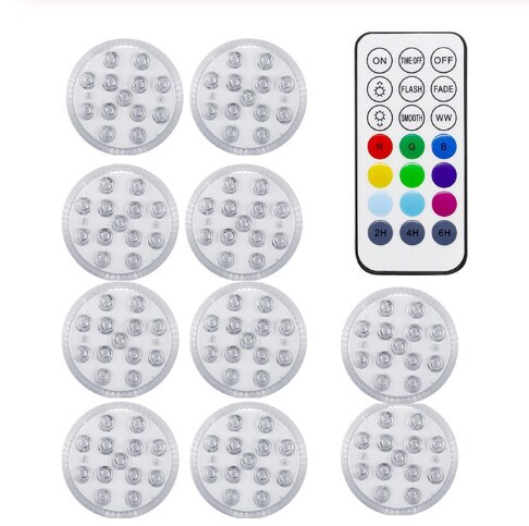 Led Beads Submersible Light Waterproof Underwater Lamp For Garden Swimming Pool Fountain Spa Party Bathroom Remote Control main image 0