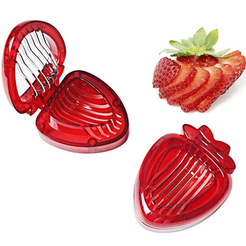 1pcs/set kitchen Fruit gadget strawberry slicer strawberry corer strawberry stem remover Fruit Cutter Slice Kitchen Tools