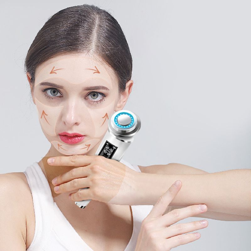 Rf ems iontoforese luz estética facial vibração microcorrente importação de umidade da pele limpa elevador cuidados instrumento