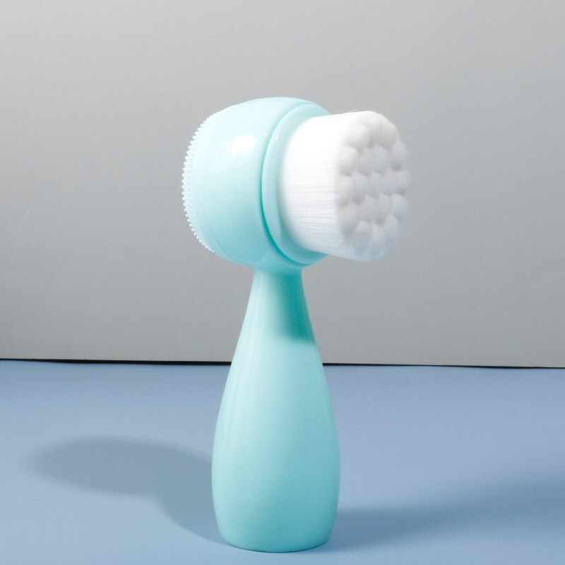 Cepillo de limpieza Facial portátil de silicona de doble cara, cepillo para limpieza de puntos negros, masaje de limpieza Facial, producto para lavado de cara