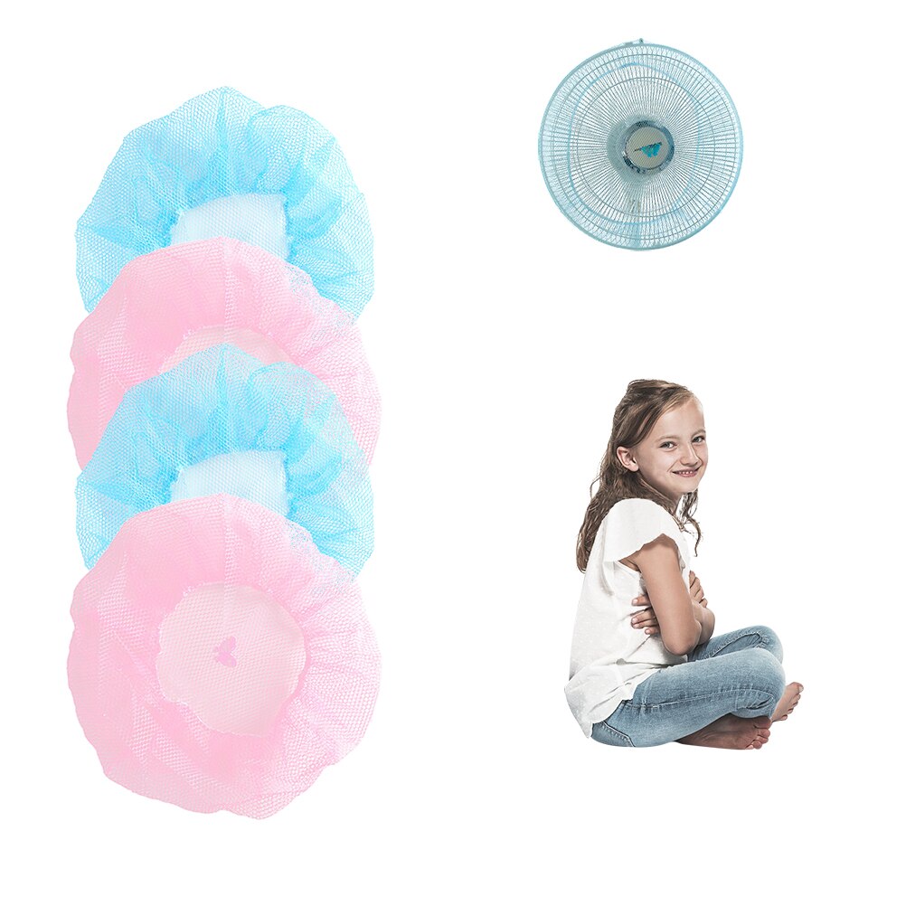 4 pièces ventilateur anti-poussière couvre pour bébé enfants protège-doigts maille de sécurité filets couverture ventilateur garde protecteur rond: Default Title