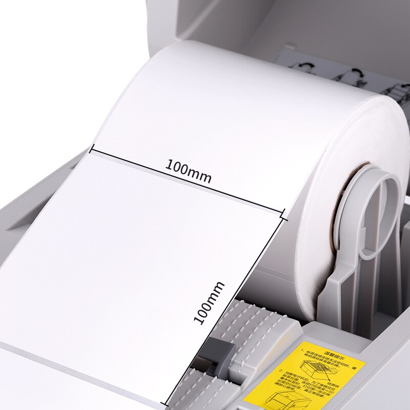 Termosensitivt trykt papir tre-bevis trykpapir etiket papir prisetiket modtagelse stregkode faktura termosensitivt papir: 100 x 100 mm 500 ark