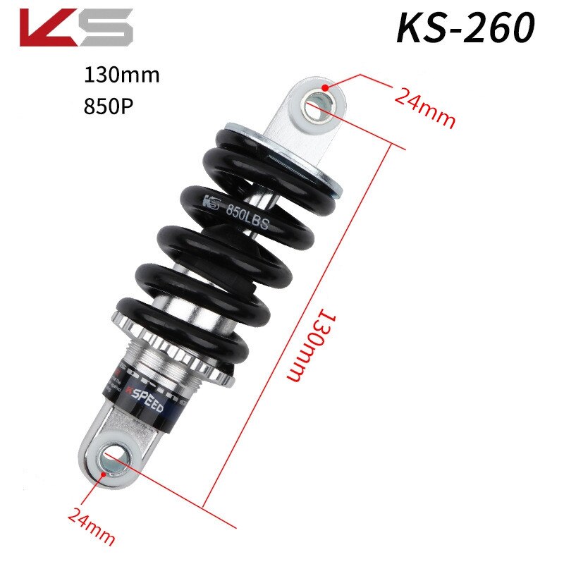 Ks støddæmper mtb mountainbike bagdæmper fjederdæmper 120-190mm el-scooter folde cykeldele: Ks -260 130mm 850p