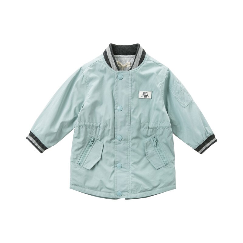 DB11819 dave bella herfst baby boy jas kinderen mode bovenkleding jas kinderen rook groen: 3T