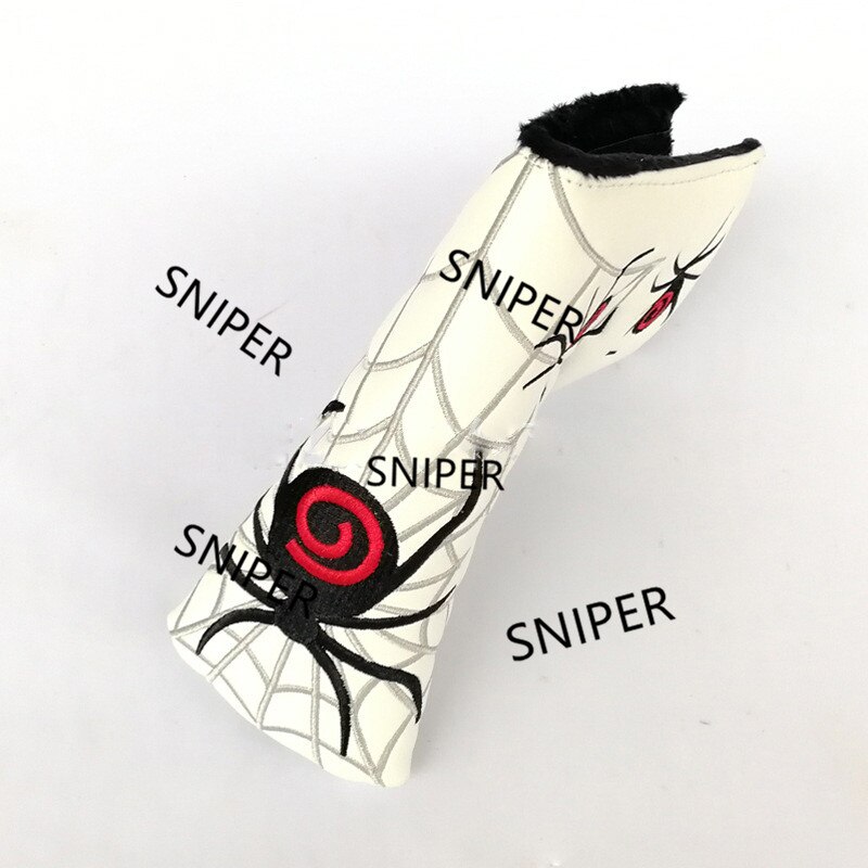 Nuovo ricamo Spider Golf Putter Cover con copricapo Web argento per Blade Golf Putte Head Cover 3 colori