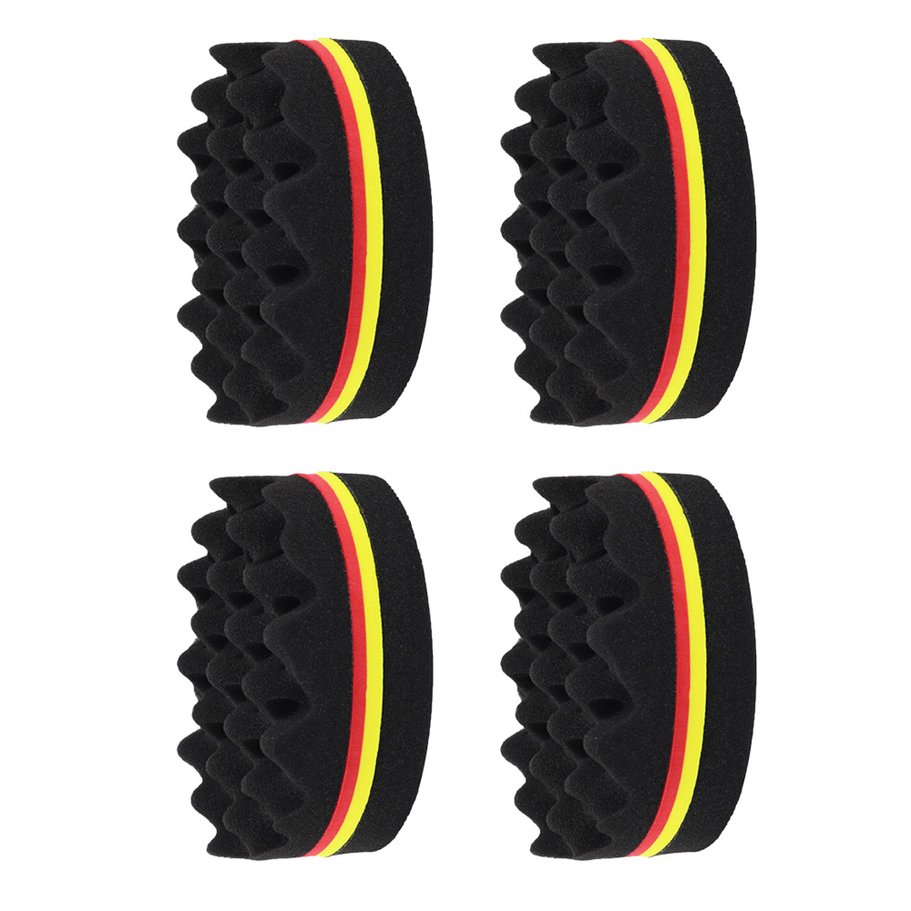 Oval dobbeltsidet magisk twist hårbørste svampbørste store huller barber svampbørste twist hår afro krøller som hårplejeværktøj