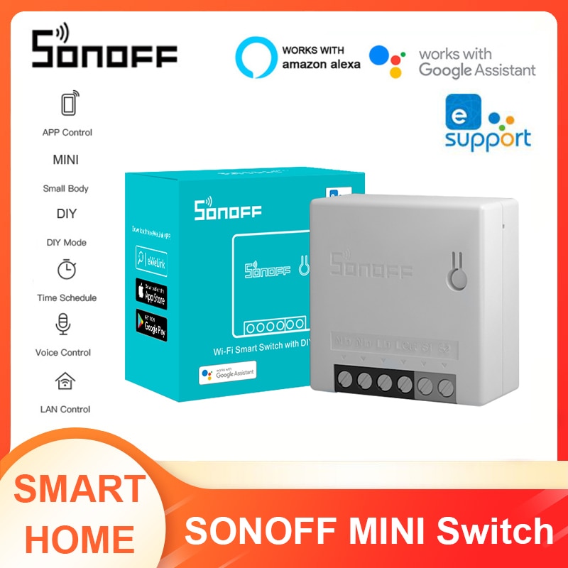 Sonoff MINIR2 Diy Smart Switch Ewelink App Afstandsbediening Wifi Externe Smart Home Werken Met Alexa Google Thuis