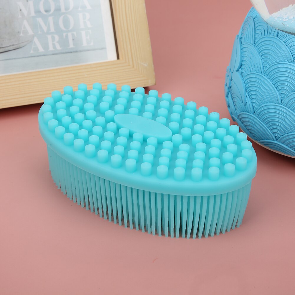 Siliconen babybadborstel zachte loofah bodyscrub exfoliërende badscrubborstel voor mannen vrouwen baby