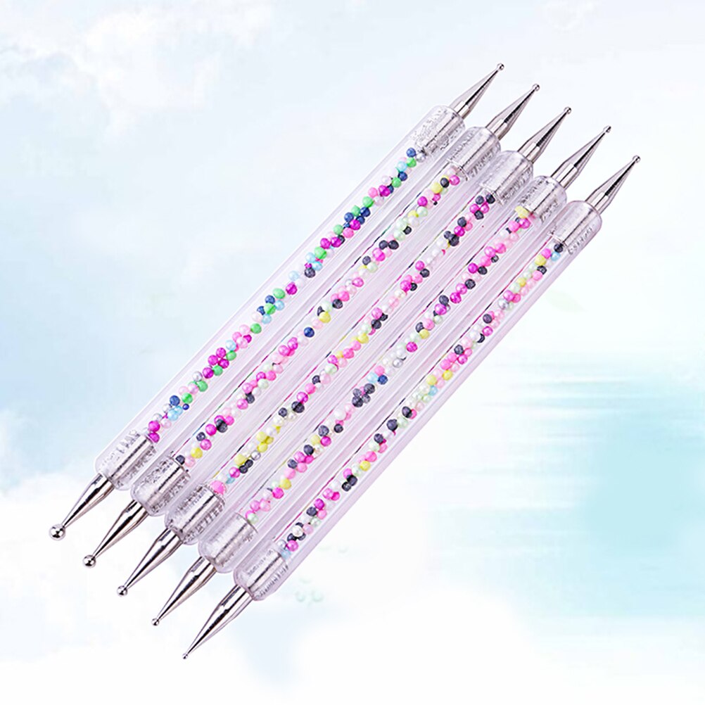 5Pcs Kralen Picker Rhinestone Double-Ended Nail Art Tool Voor Persoonlijk Gebruik Nail Art Nail Salon