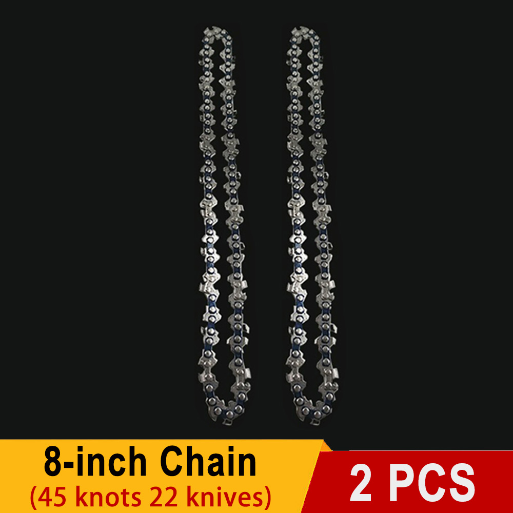 8 Inch Chainsaw Chain for Wood Cutting Cordless Chain Saw Bar Mini Electric Rechargeable Saw Blade Logging Saw Chain Accessories: green