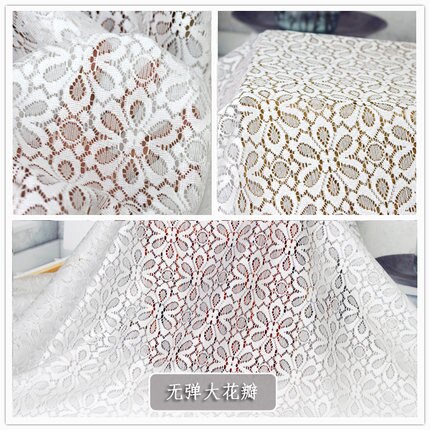 100cm * 140cm / Piece, White Embroidery Lace Cloth, Summer Dress Curtain, Wedding Dress Fabric, DIY Handmade Material: 10