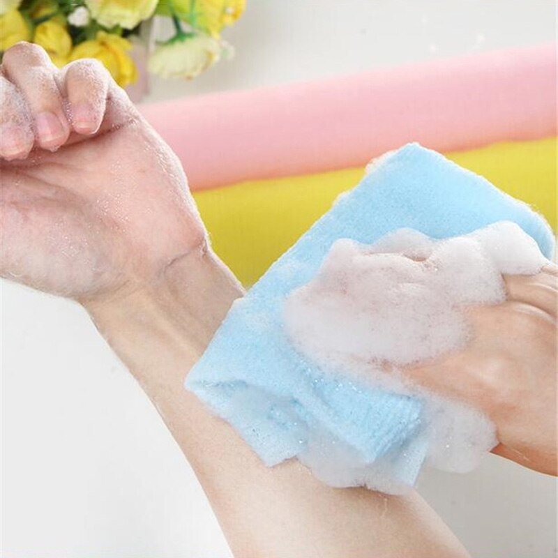 Nylon Waschen Tuch Schlecht Handtuch Schlecht Körper Pinsel Schönheit Haut Peeling Waschlappen Dusche Schlecht Waschen Handtuch Haut Polieren Handtuch