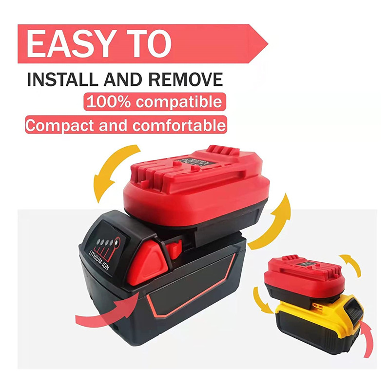 Batteriadapter for craftsman 20v trådløse verktøy ,dm18- manns adapter for dewalt 20v/ milwaukee 18v li-ion batterikonverter