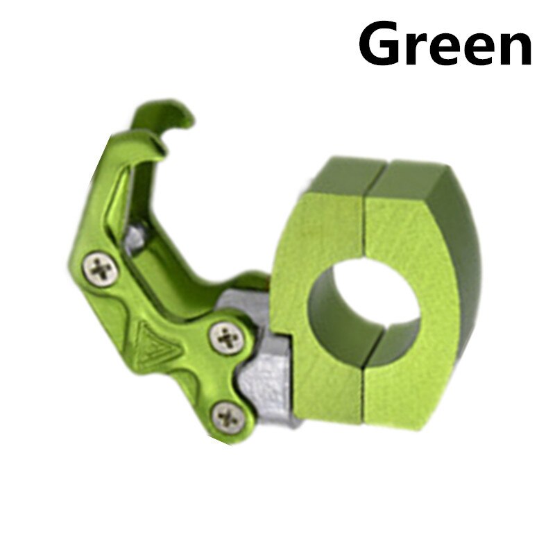 Ganchos universales para motocicleta, bolsa de equipaje, gancho para casco, fácil de instalar, soporte para bolsa de almacenamiento, aleación de aluminio: Green