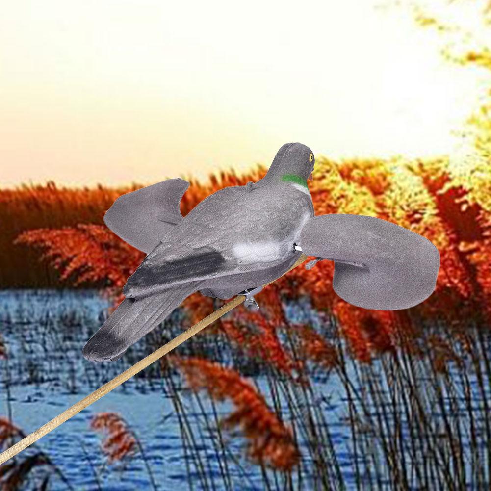 Outdoor Pigeon Motion Decoy Wind Decoy With Movable Wings for Garden Decor Pet bird supplies