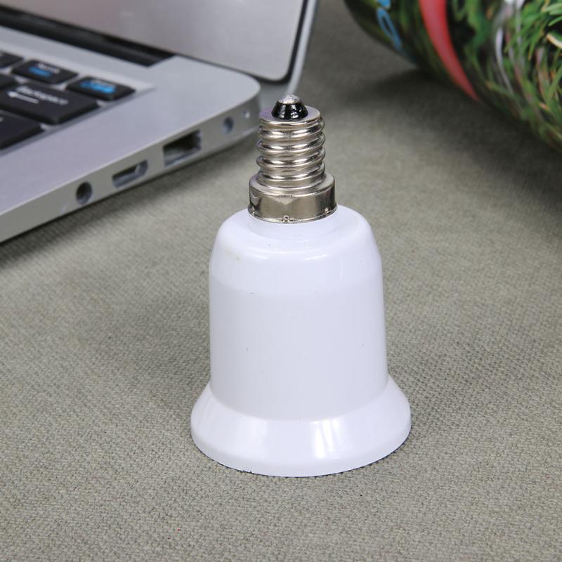 Feuerfeste Kunststoff Konverter E14 Zu E27 Adapter Wandlung Sockel Glühbirne Adapter Lampe Halfter Material Buchse 1PC