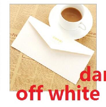 3 stks/partij/Set 11x22 cm Leuke Bussiness Enveloppen Voor Party Bedrijf Geen 5 Gekleurde Kraft dikke Opslag Enveloppen Off Wit: 3pcs off white