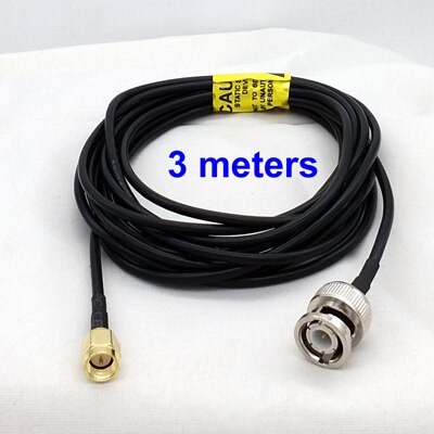 50 Ohm RG174 RF Coaxiale Kabel Zuiver Koper met BNC male SMA male connectoren voor SDR Antenne kabel 3 meter of 6 me: 3 meters