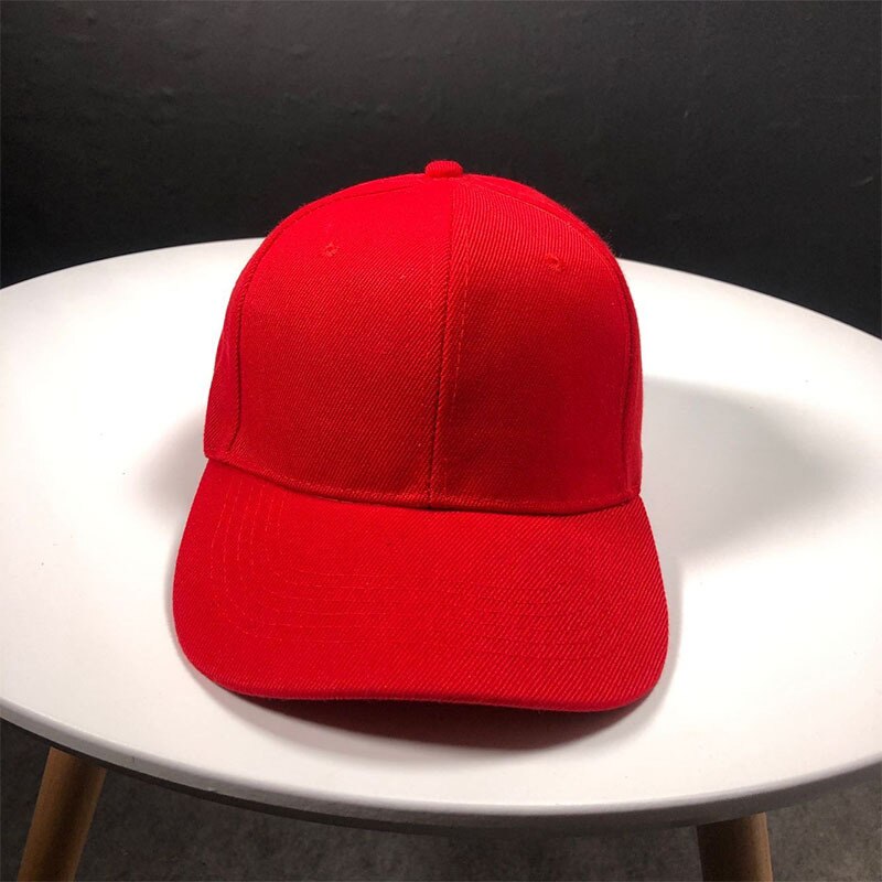 Men Women White Baseball Sports Caps Fited Adjustale Sun Visors Plain Casual Hats: Red