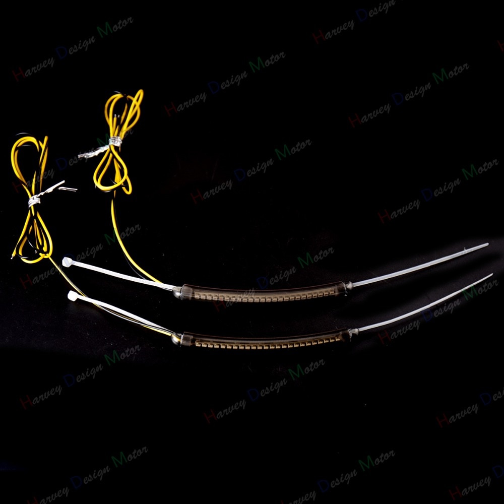LED 39mm-41mm Gabel Blinker Bausatz & geräuchert Objektiv Für Harley Sieg Motorrad