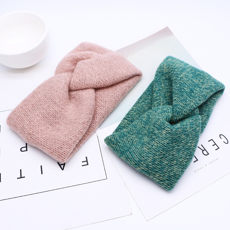 Warme Gestrickte Baby Mädchen Stirnband Winter Weiche freundlicher freundlicher Turban Haarband Stirnbänder Für Mädchen Haarband Baby Haar Zubehör