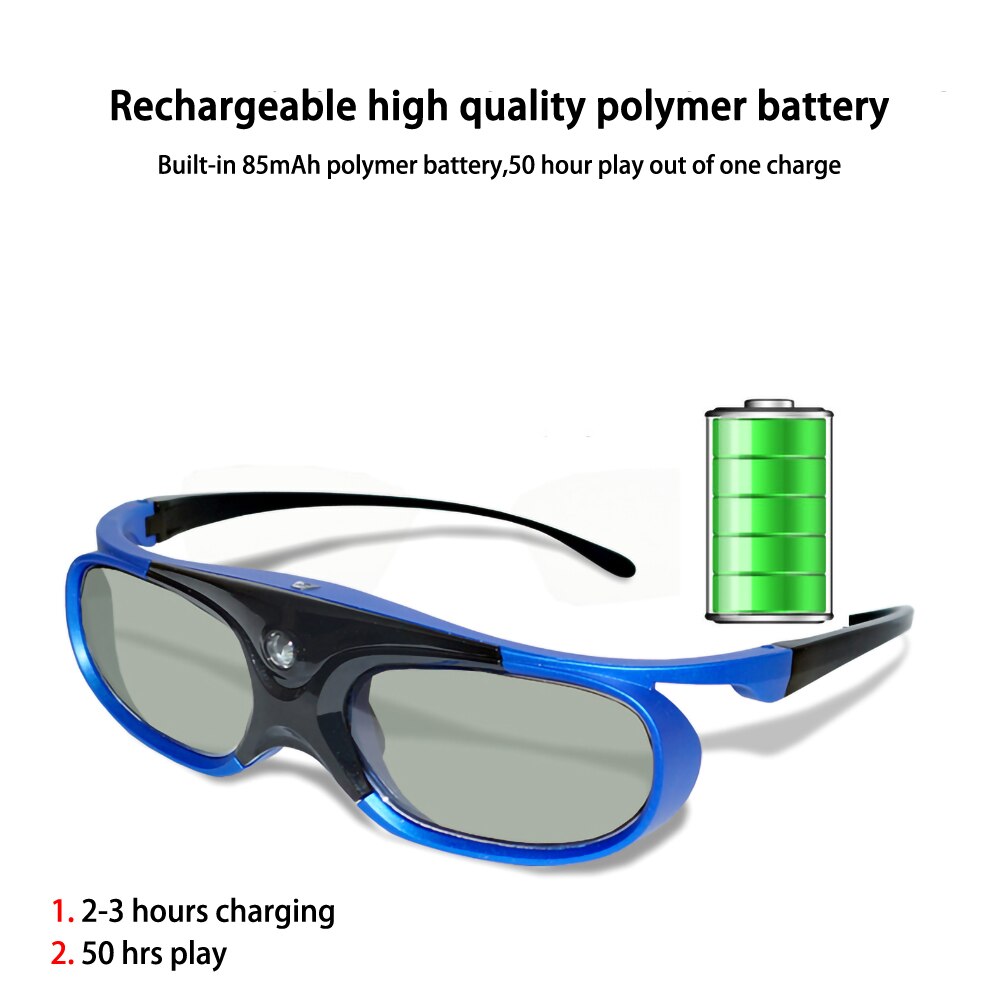 Gafas 3D DLP con obturador recargable, lentes con soporte de HZ para Xgimi Z3/Z4/Z6/H1/H2 Nut G1/P2 BenQ Acer y DLP LINK proyector, novedad de 144