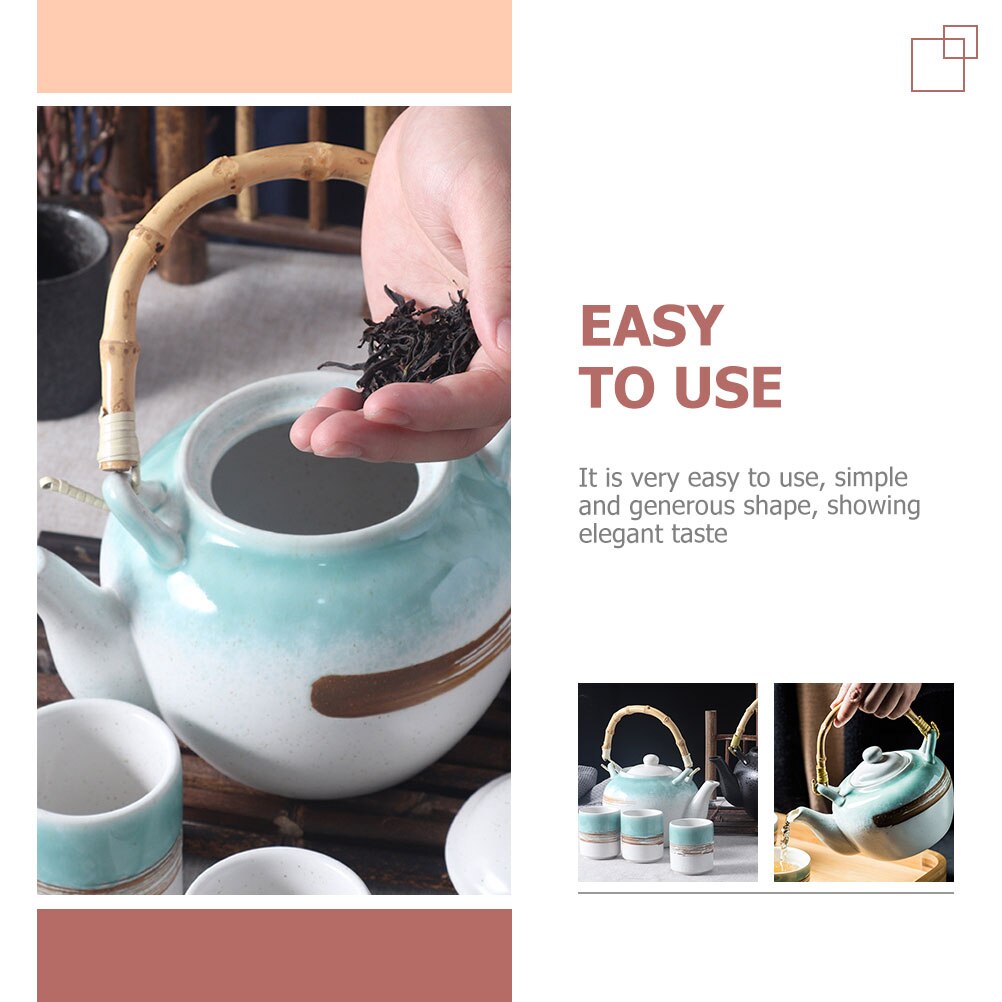 Household Tea Kettle Ceramic Tea Making Pot Teapot Practical Teapot with Handle