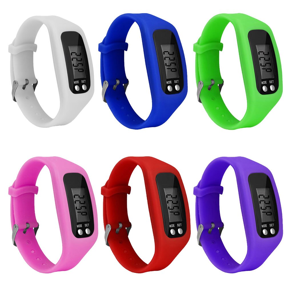 Sport Running Siliconen Stappenteller Calorie Stappenteller Digitale Horloge Armband