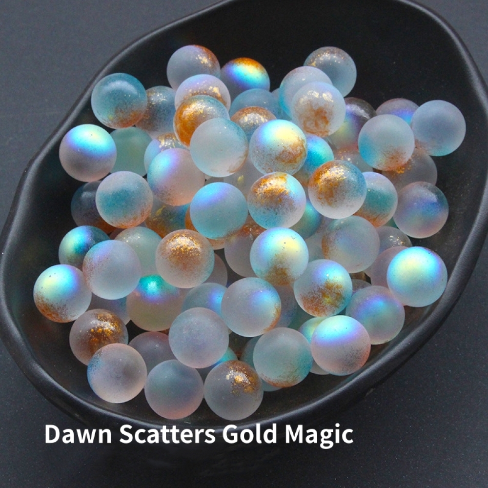 10pcs Glass Marbles With Starry Speckles, Fun Marble Games Accessories, Decoration For Aquarium, Yard, Bonsai, Pathway: Light Grey