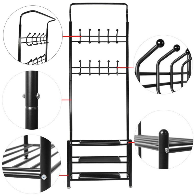 Soportes de almacenamiento para colgar ropa, estante de almacenamiento Simple de Metal y hierro, percha de suelo para ropa de pie, muebles de dormitorio