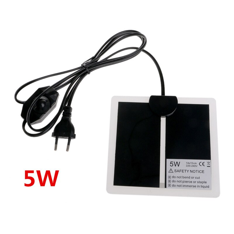 5/7/14/20/28W 220-240V Eu Plug Verstelbare Temperatuur Huisdier Verwarming mat Schildpad Amfibieën Warmer Bed Mat Reptielen Levert C42
