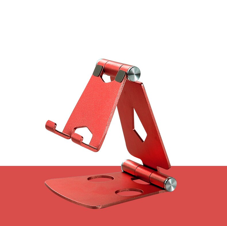 K-star foldbar aluminiumslegering mobiltelefonholder bærbar mobiltelefon desktop aluminiumslegering: Rød