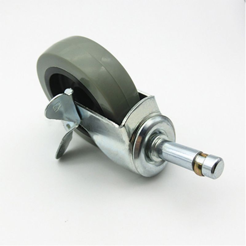 5 Pcs Office Chair Caster Wheels with Brake Replacement Chair Csters Soft Safe Rollers Furniture Hardware