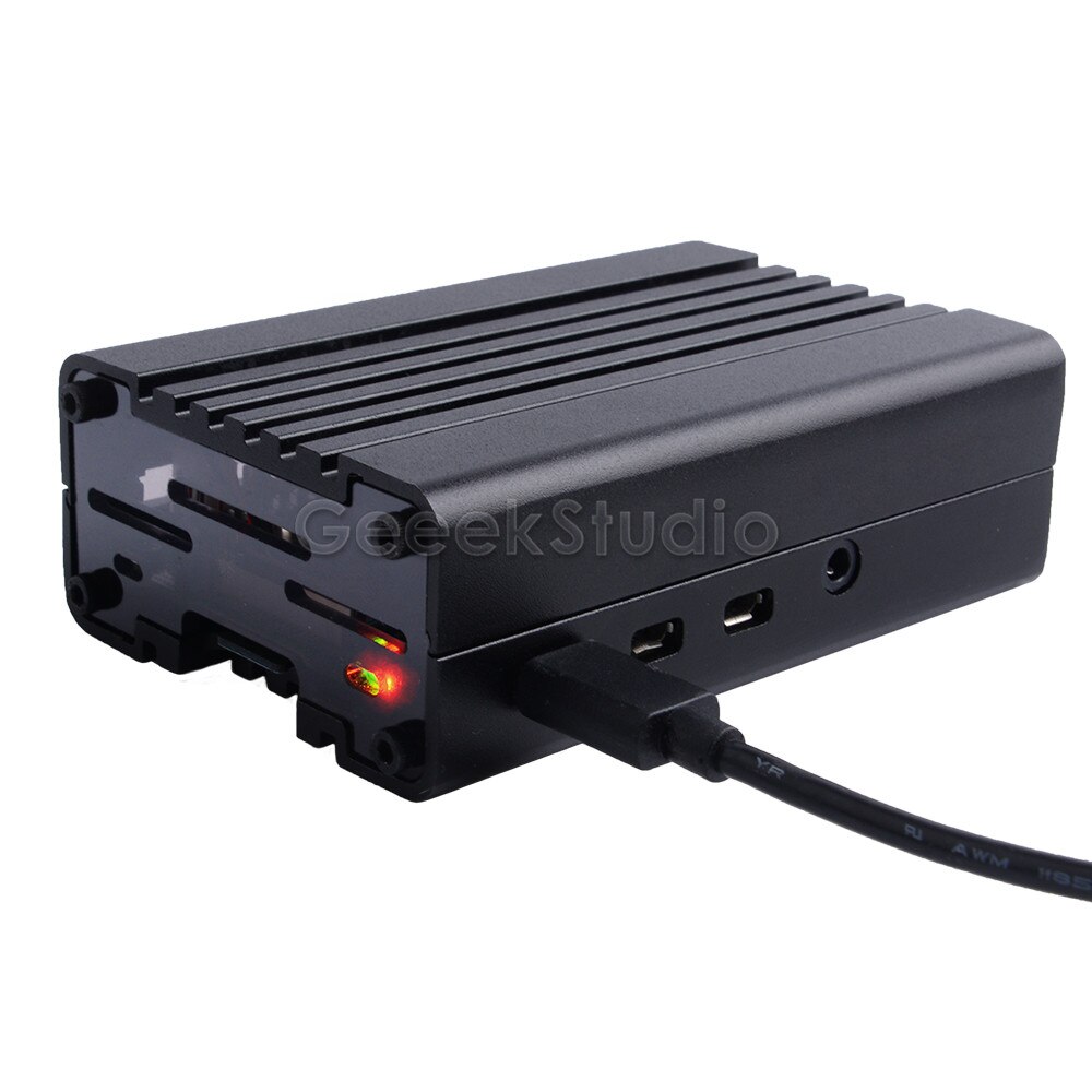 Nero CNC in Lega di Alluminio allegato Caso Borsette Copertura per lampone pi 4 Ventola Di Raffreddamento dissipatori di Calore per lampone pi 4B