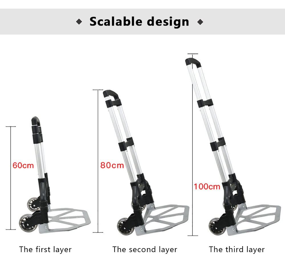 Easy Carry-on Refrigerator Supportor Multi-Function Two-Wheeled Cart Folding Hand Trolley Cart For Car Fridge