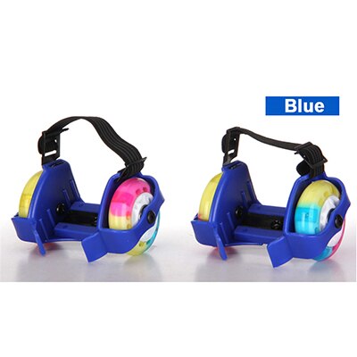 Zapatos de patín de ruedas con luces LED para niños y adultos con ruedas calientes, zapatos de patines de tacón deportivo, patines en línea, ideales como Seba IA33: blue 2 wheels