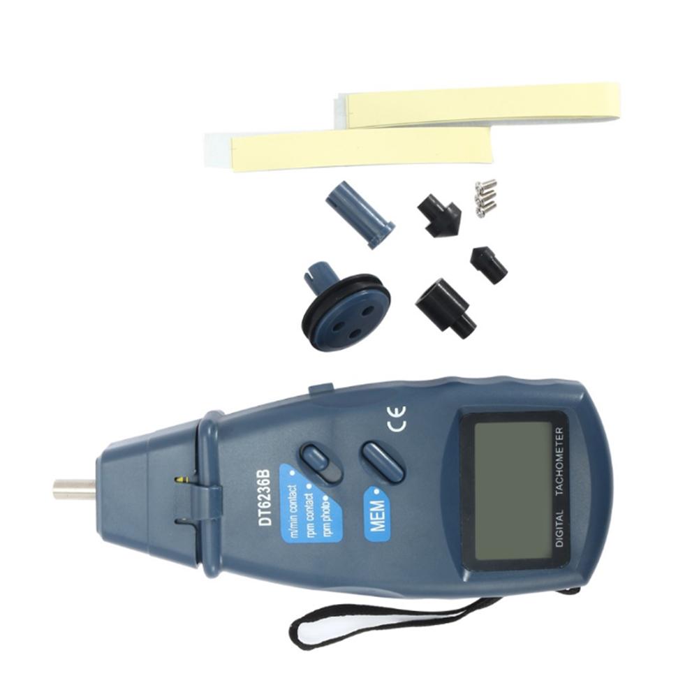 DT-6236B 2 In 1 Digital Tachometer Contact / Non-Contact Photo Tachometer RPM Tachometer 2.5-99.999 RPM Photo Tach