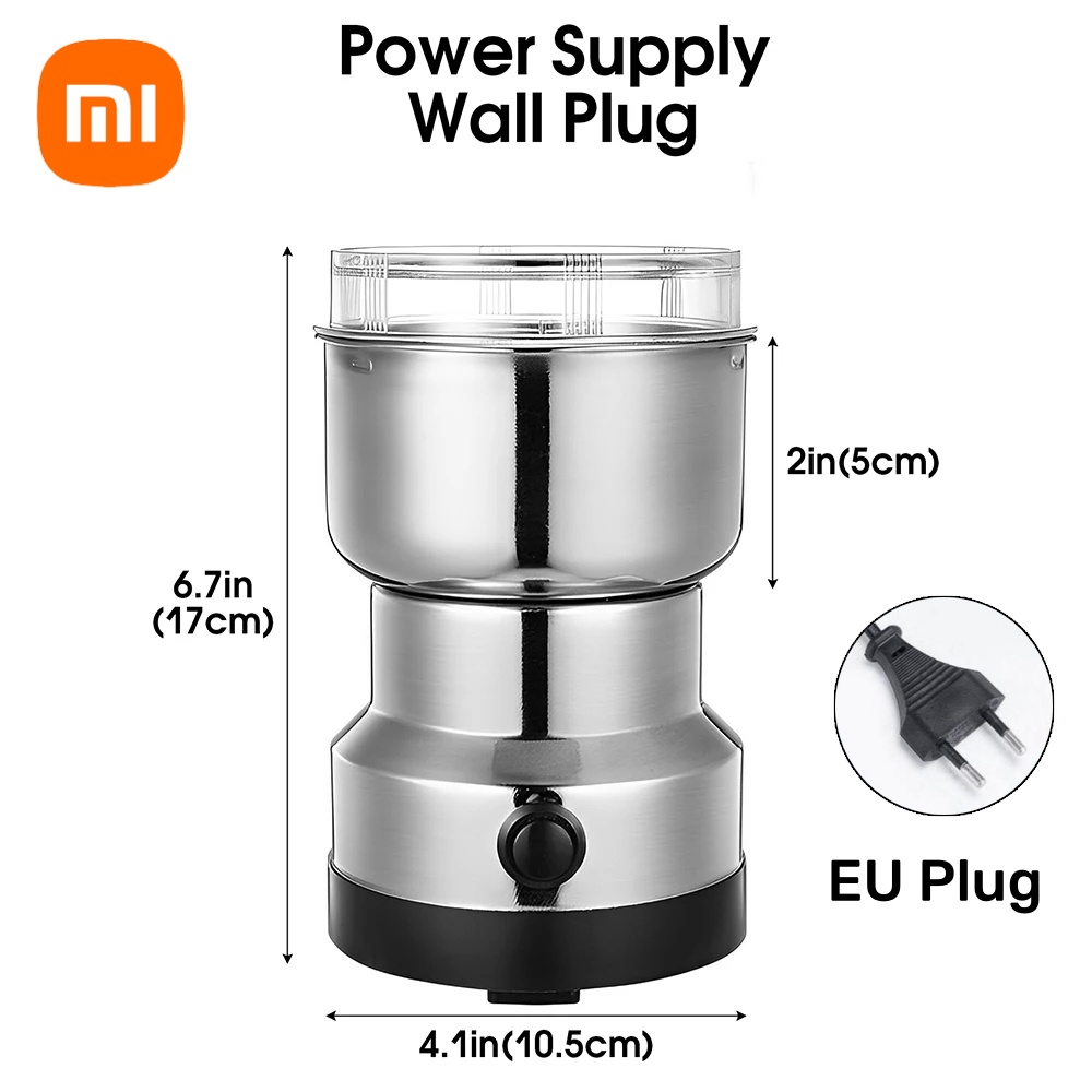 Xiaomi moulin à café épices moulin à poivre 4 lames Mini électrique ménage cuisine broyeur Machine Ultra-fin bébé alimentaire broyeur: YELLOW