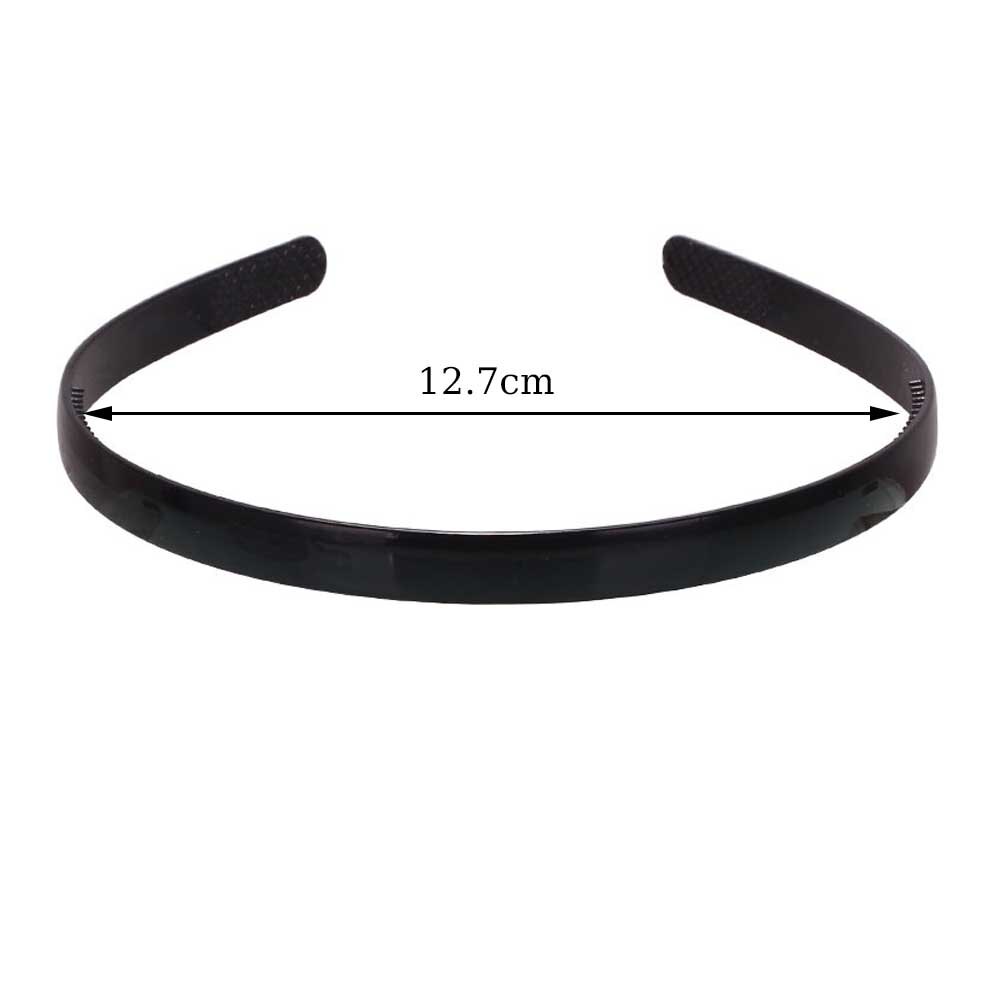 Bandeau large noir Simple 0.5/0.6/0.8/1.2/2/2.5cm, bandeau en plastique pour filles et femmes, cerceau de tête antidérapant à dents, accessoires pour cheveux DIY