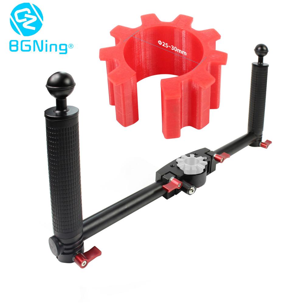 Unique Dual Handheld Grip Gimbal Extended Bracket Camera Stabilizers Metal + 3D Print for Zhiyun For DJl Gimbals 45mm Handle: Extend Bracket 30mm