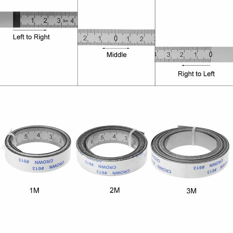 Stainless Steel Miter Track Tape Measure Self Adhesive Metric Scale Ruler CLH@8